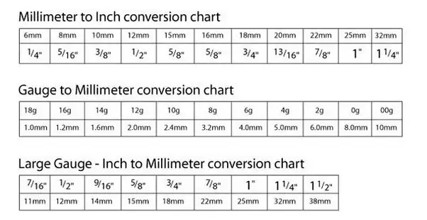 Body Piercing Chart