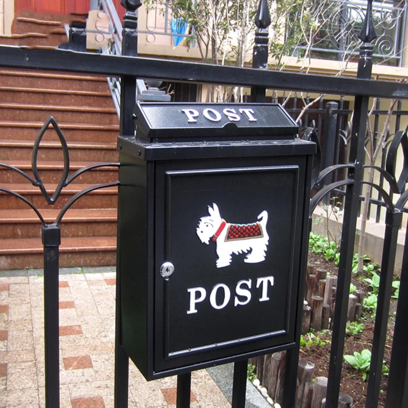 

European Villa Outdoor Rainwater Proof Mailbox Wall With Lock Postbox Large Rural Creative Letter Box