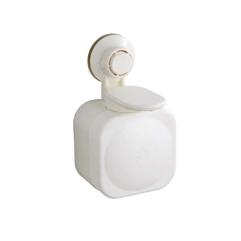 Dispensador de jabón con Ventosa para Montar en la Pared plástico ABS, Resistente al Agua MiaZhou 