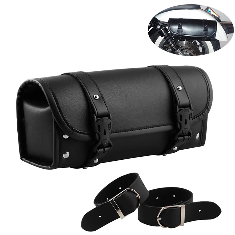 

Roll Storage PU Leather Tool Holder Sunglasses Motorcycle Bag Handle Bar Universal Bottle Quick Install Front Fork Hairbrush