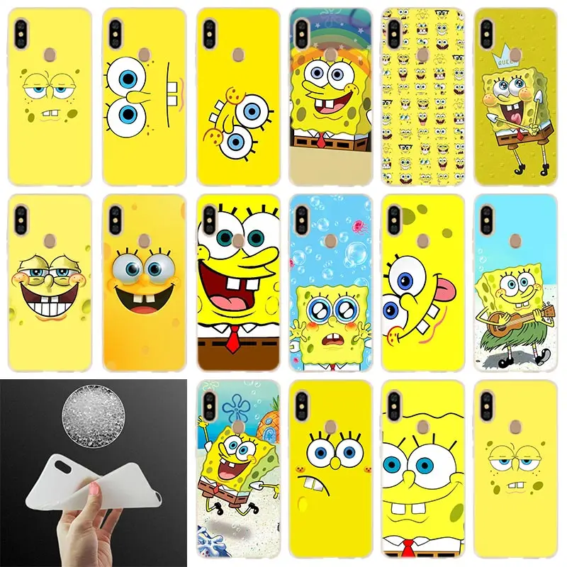 

Phone Case Sponge Bob For Xiaomi Redmi Note 7 6 5 4x redmi 7 6pro 6a s2 5a 4a 4x 5plus y3 Soft Cover Coque