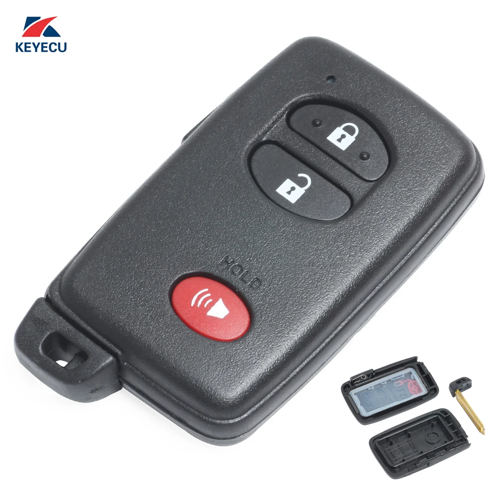 

KEYECU New Uncut Smart Remote Key Shell Case Fob 2+1B for TOYOTA 4Runner Prius Land Cruiser Prius V