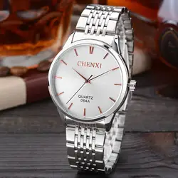 2018 часы CHENXI Человек Элитный бренд мужские деловые Часы Кварцевые Полный нержавеющая сталь наручные часы повседневное Relogio Masculino Mujer