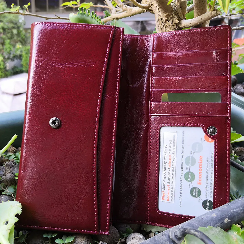 Продажа KAVIS Бесплатная гравировка натуральная кожа женский кошелек и кошелек женский кошелек портмоне зажим для денег сумка на молнии удобный Perse