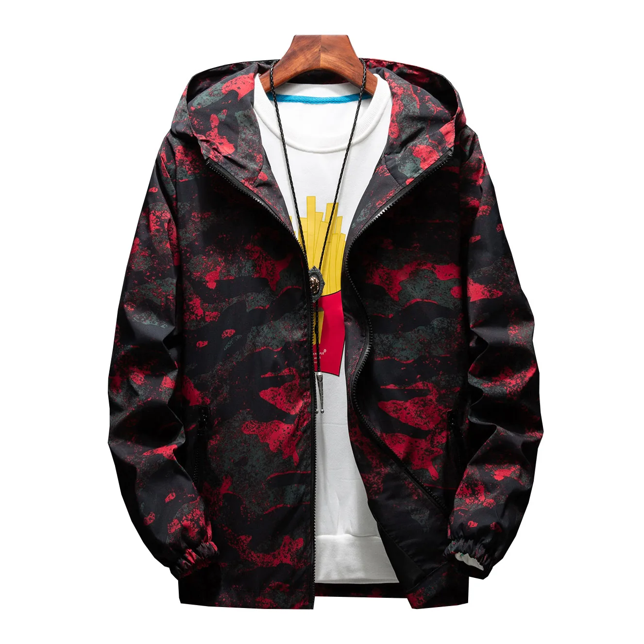

2019 Spring and Autumn Men's Personality Plus Size 7 XL Jacket Camouflage Fashion Wild Coat Hot Sale INS New Style Clothes SA-8