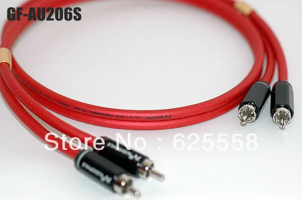 

1Pair Gaofei 7N OFHC Copper+Silver Plated RCA Interconnects Analog cable 1 meter