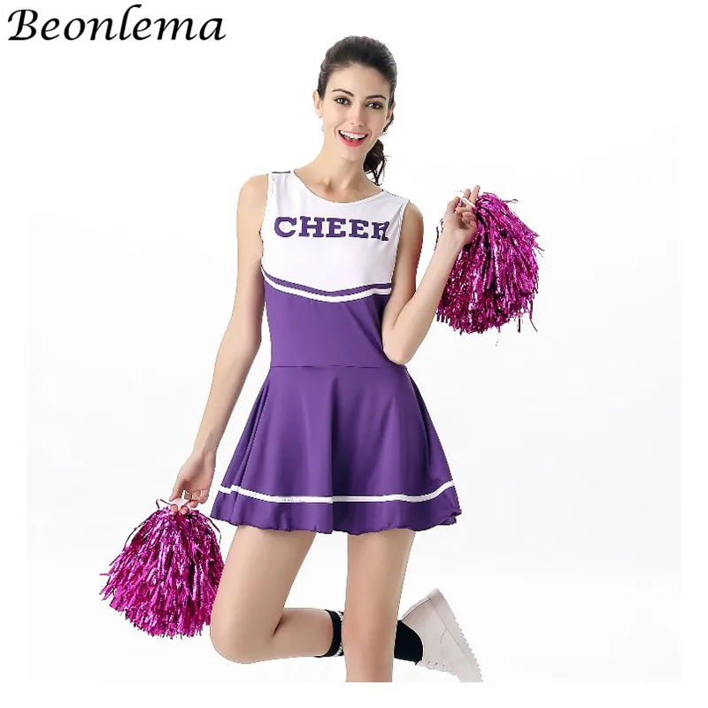 Beonlema Cheerleader Costume Schoolgirl Uniform Sport Cheer Up Outfit