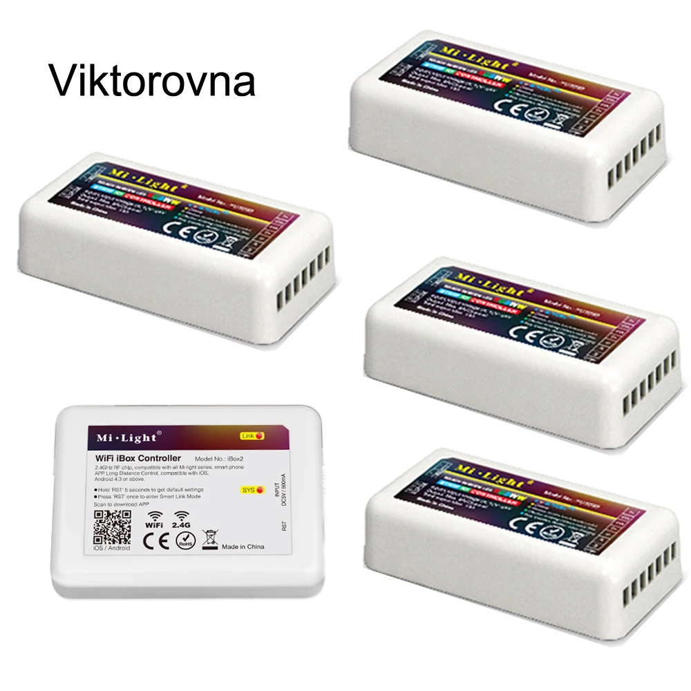 Milight 4 зоны беспроводной 2 4G RF Wifi iBox управление RGB CCT led IOS Andriod APP пульт
