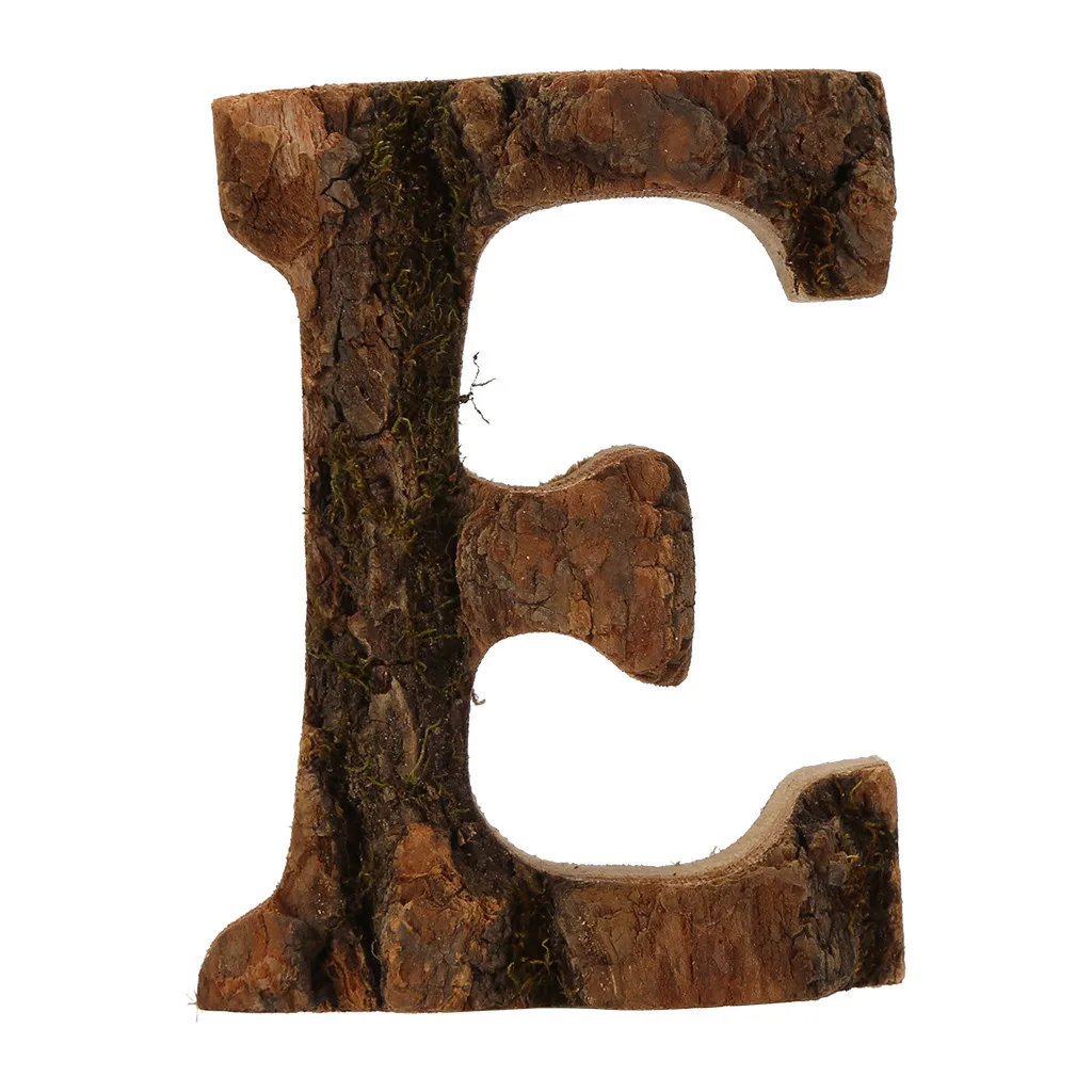 Натуральный деревянный знак 26 букв алфавита для свадьбы, дома, вечерние аксессуары для украшения дома, индивидуальный дизайн имени