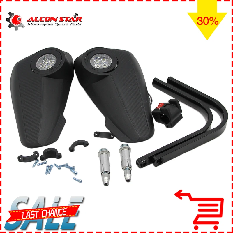 

Alconstar- 7/8" 22mm LED Turn Signals Handlebar Hand Guard Protector Motorcycle MX Motocross for KAWASAKI KTM ATV Protection