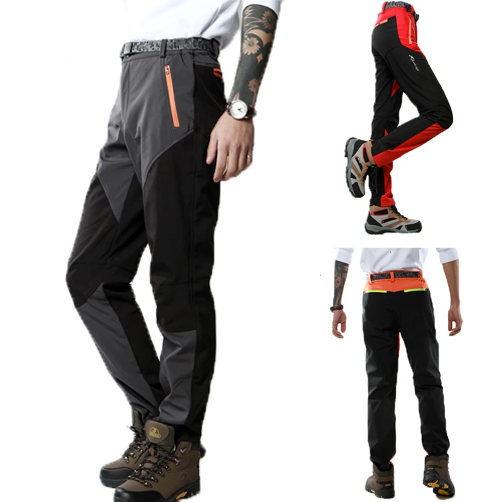 

Camping Hiking softshell Winter Outdoor Sport Pants Warm Waterproof Fleece Windproof Fishing Pants Men Women Mountain Climbing