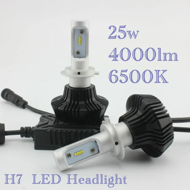 

Ossen 2X G8 25w 4000lm H7 LED Headlights 6500k Xenon White Car Headlight H8 H9 H11 9005 HB3 H10 9006 HB4 Conversion Kits Fanless