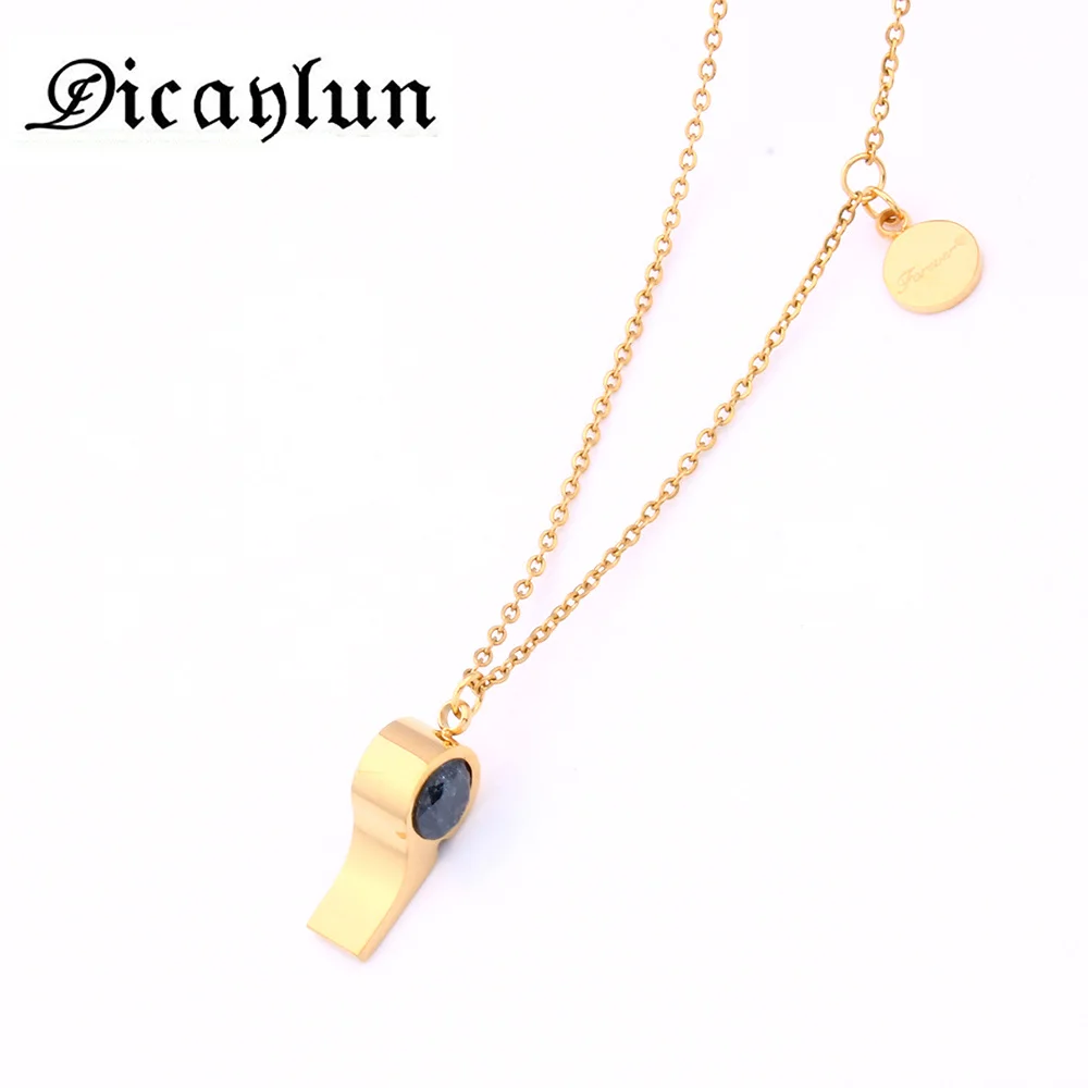 

DICAYLUN stainless steel gold whistle necklace jewelry pendant fashion jewelry stainless steel jewelry accessoriesnecklaces