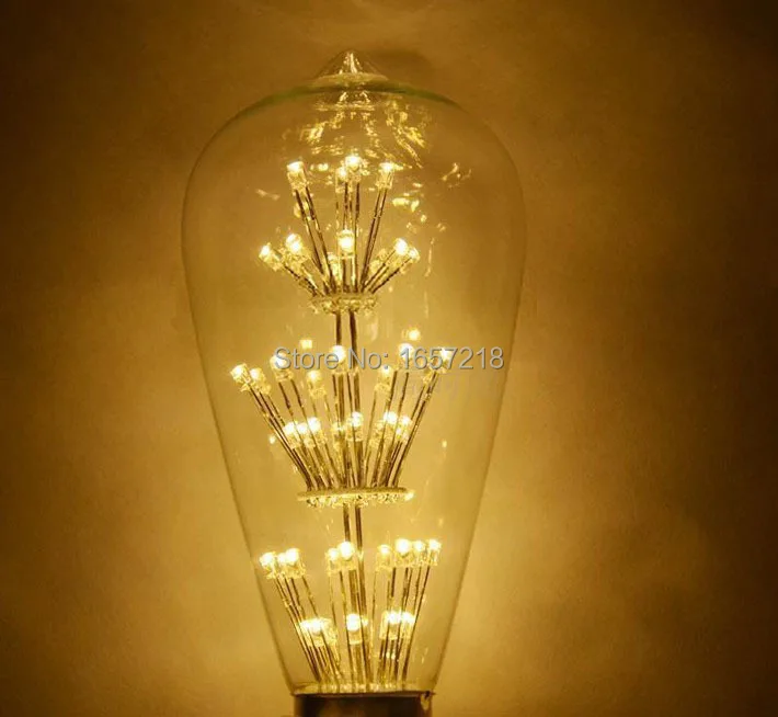 Античный Ретро винтажный Эдисон осветительная лампочка E27 лампочек накаливания ST64 с короткозамкнутым ротором лампа накаливания Edison лампа