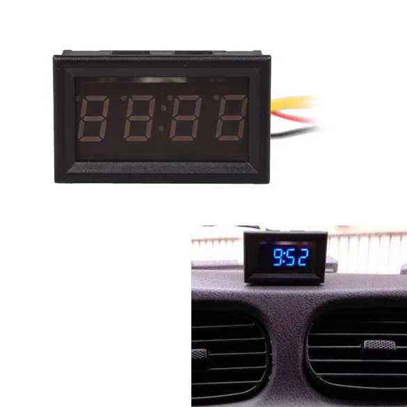 Улучшенные настольные часы, цифровые электронные часы, 4 цифры, 0,4 дюймов, светодиодный, для автомобиля, мотоцикла, мотора, брендовые электронные часы BS