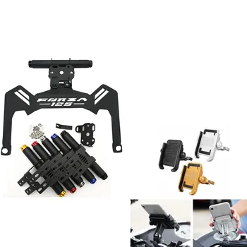 

For Honda FORZA 125 Forza125 2018 2019 2020 Front Disc Brake Plate USB GPS Bracket Holder Iphone Phone 3.5-7'' phone Guide Stand