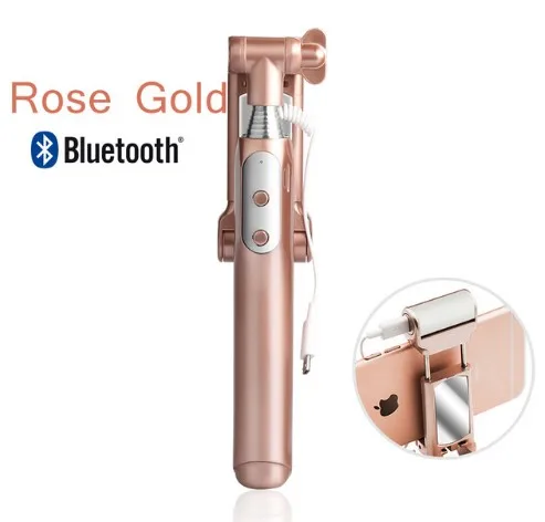 Модная губная помада телесный дизайн Bluetooth Беспроводная селфи палка для iPhone 7/7 Plus iPhone 6 6s iOS для samsung Android смартфон - Цвет: rose gold bluetooth