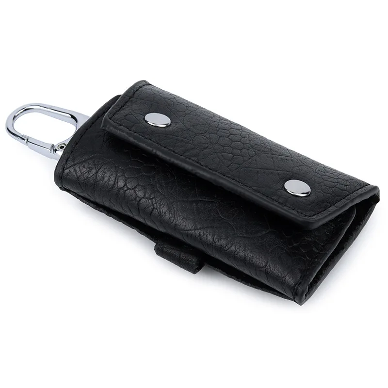 Retro Genuine Leather Men Cowhide Multi function Car Key Holder Case