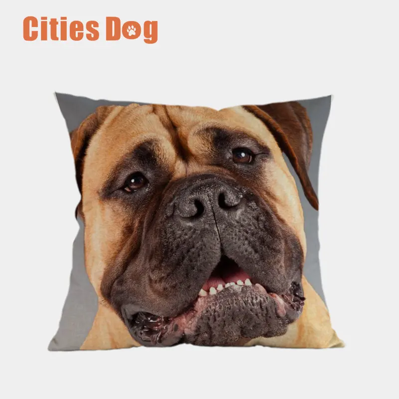 

Cushion Cover Bullmastiff Animal dog Pillow Case Home Decorative Throw 45x45cm Pillows Cover Almofadas Almofadas Cojines