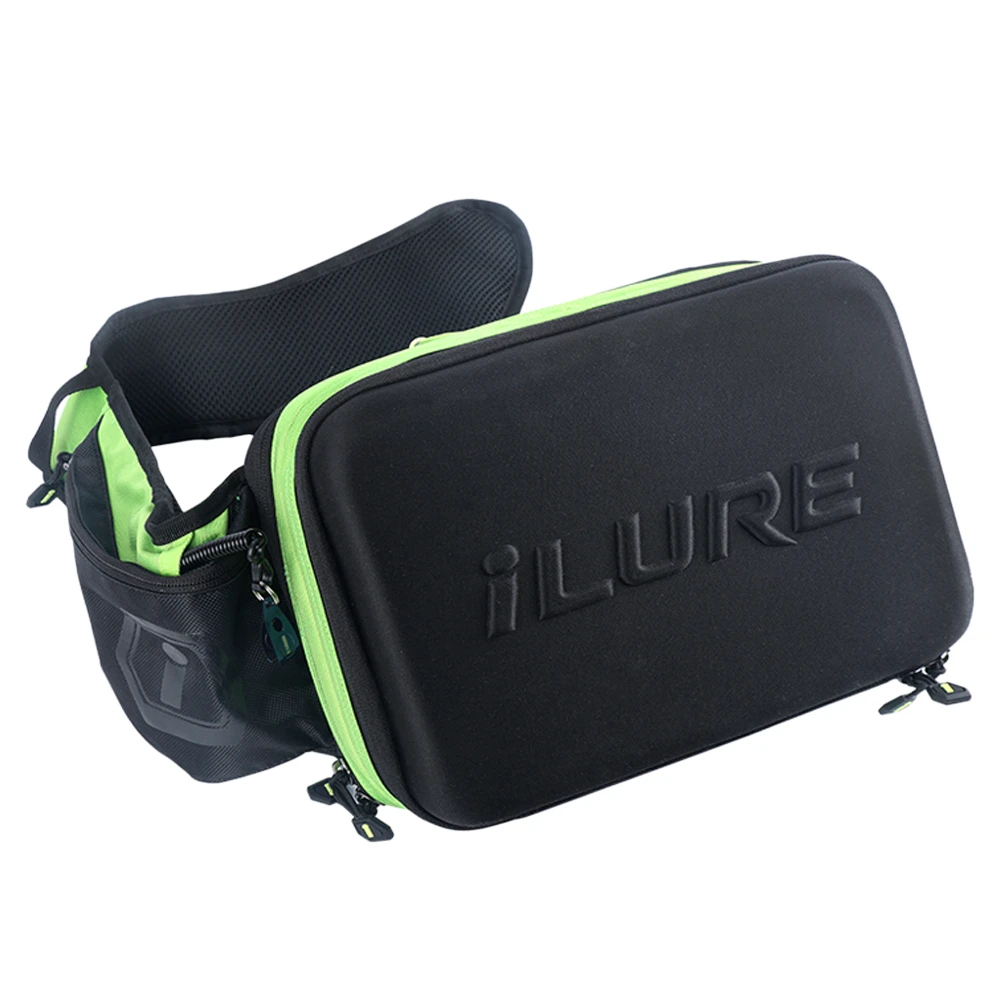 Water-resistant Fishing Tackle Storage Bag Sling Pack Outdoor Shoulder Cross Body Bag with Utility Tackle Box