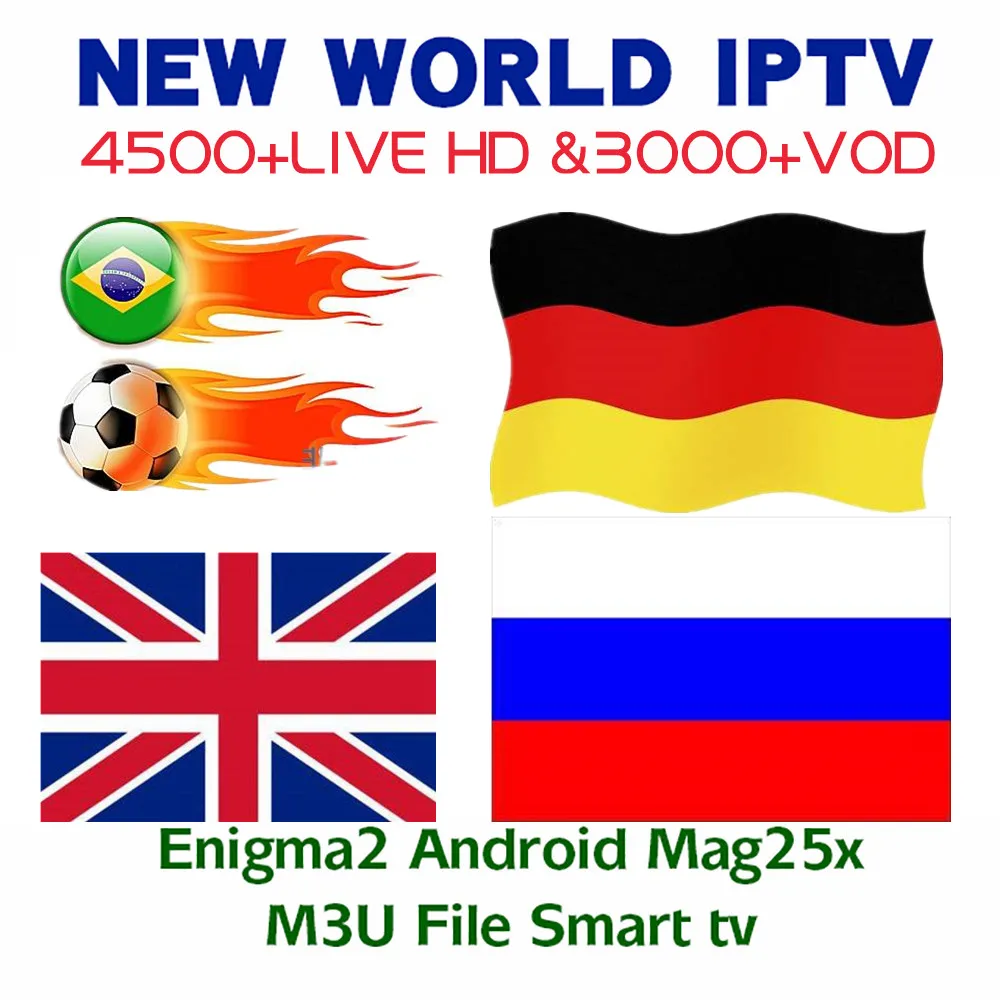 

French IPTV Belgium IPTV Arabic IPTV Dutch IPTV Support Android m3u enigma2 mag250 TVIP 4000+Vod supported h96 X96 v8 TV BOX