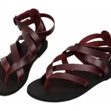 Сандалии из натуральной кожи; мужские сандалии; шлепанцы; мужские черные и коричневые сандалии; большие размеры 44; пляжные сандалии-гладиаторы; мужская обувь