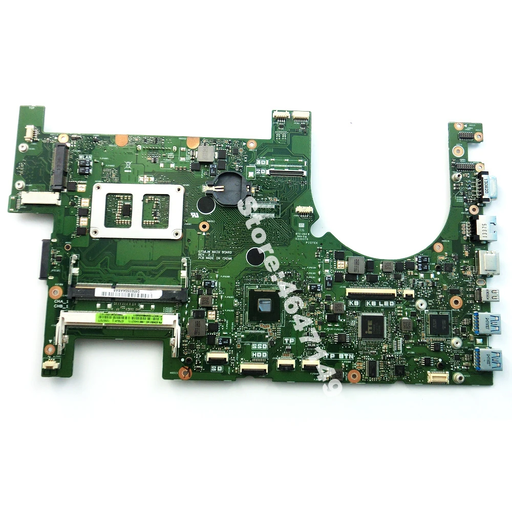 price cut  G750JH i7-4700HQ CPU 2D Mainboard For ASUS G750J G750JW G750JH laptop motherboard G750JH Motherboar