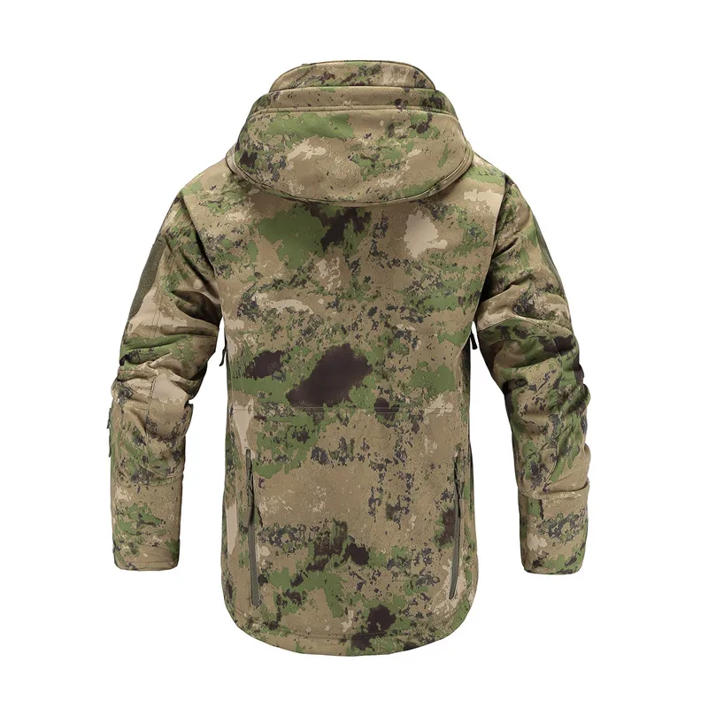Мягкая оболочка из кожи акулы V4 Военная тактическая куртка мужская водонепроницаемая ветрозащитная теплая куртка для улицы камуфляжная одежда с капюшоном