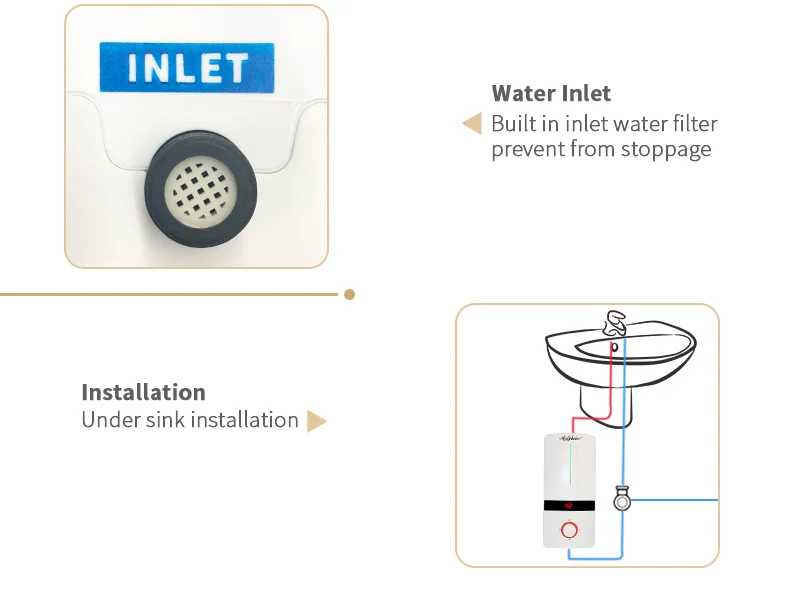 220v 5500w tankless горячей воды для душа мгновенный Электрический водонагреватель для ванной комнаты или кухни