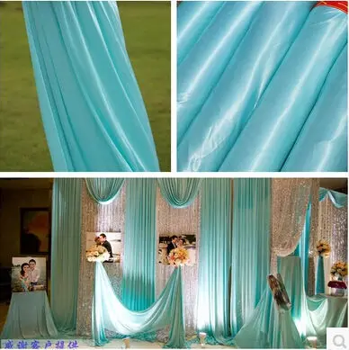 1 5 2m Unit Tiffany Blue Pearlizing Ice Silk Curtain Wedding