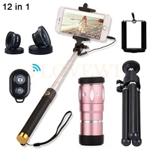 Мобильный объектив HD 10X зум-телеобъектив Оптические стёкла телескоп Fisheye Широкий формат макро Lentes для Samsung S5 S6 S7 S7edge Примечание 4 5