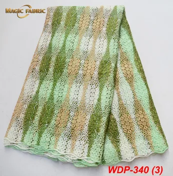 

High quality Nigerian Wedding African French Lace Fabric Guipure Cord Lace Fabric For Wedding Party WDP-340