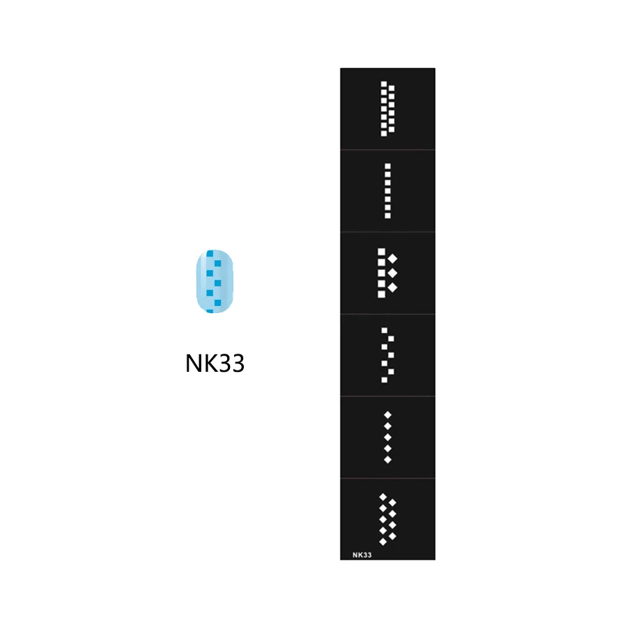 1 шт. Модная волна Стиль Аэрограф Для блесток трафарет штампы для ногтей красящий лак Дизайн Маникюр стемпинг для украшения ногтей инструмент-шаблон NK05