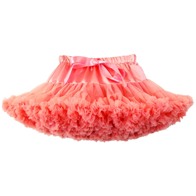 Пушистая юбка-пачка для детей от 0 до 16 лет, бальное платье для девочек, фатиновая юбка для девочек юбка-пачка для выступлений, Детская кружевная одежда балетная юбка для младенцев - Цвет: DeepPink