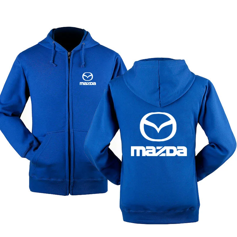 Новая мода Mazda толстовка с логотипом автомобиля капюшоном для мужчин весна осень