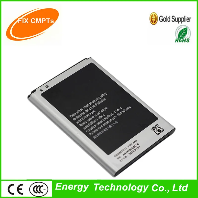 100% Тесты оригинальный Батарея EB595675LU для samsung Galaxy Note 2 N7100 N7102 N719 N7108 N7108D NOTE2 3100