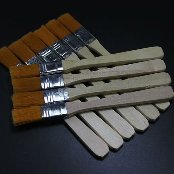 Free Shipping 10pcs BGA Solder Flux Paste Brush With Wooden Handle