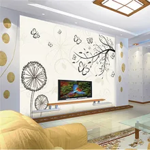 QINGCHUN Пользовательские печати 3D ткань и текстильные обои для стен тканевые фотообои потолок матовый шелк для гостиной абстрактный цветок