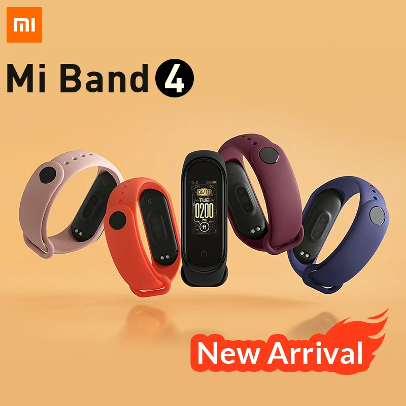 Xiaomi mi-браслет 4, новейший музыкальный смарт-браслет mi Band 4, цветной экран, Bluetooth 5,0, глобальная версия