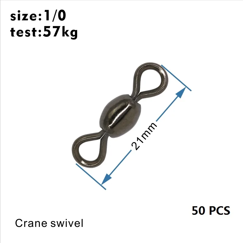 HXY шт(от 200 до 5) Размер(от 10 до 10/0) Вертлюги для рыболовных кранов с твердым кольцом, разъем для рыболовных крючков, аксессуары для рыболовных снастей - Цвет: 1l0     50PCS