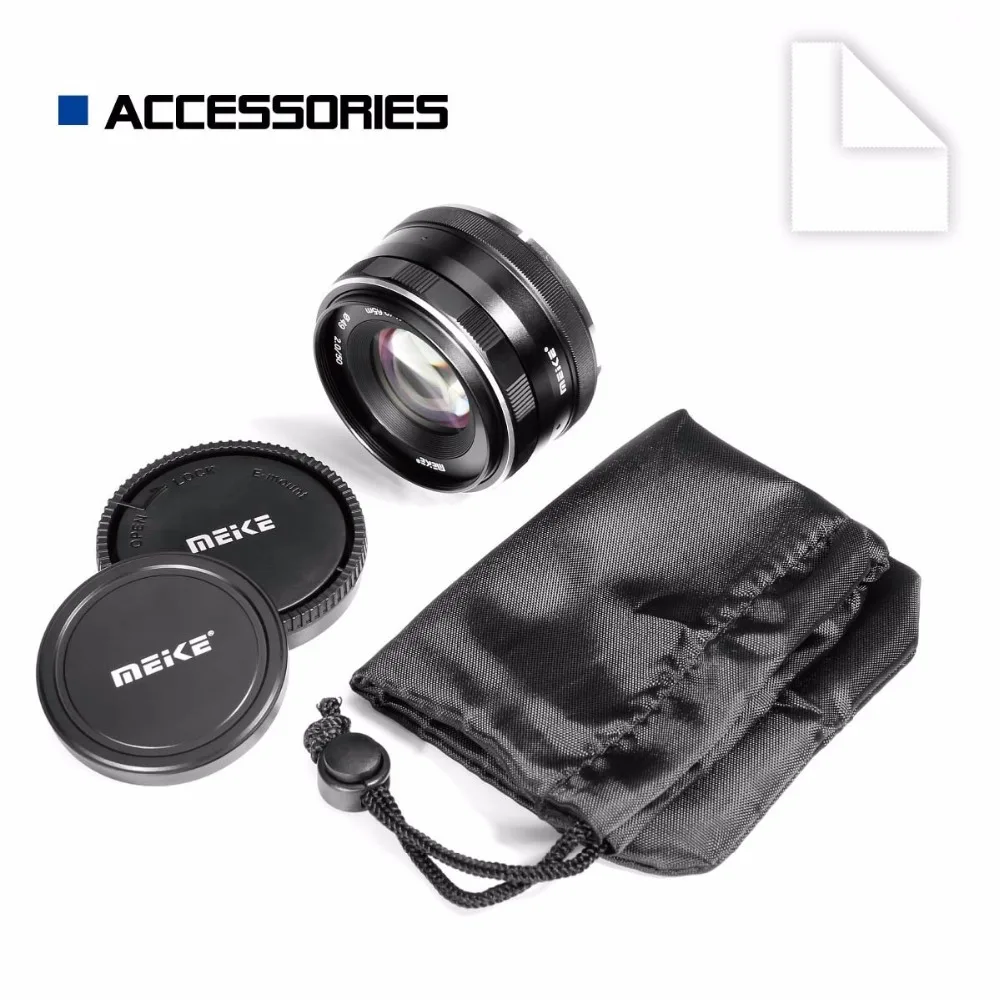 MEKE MK-E-50-2.0 50 мм f/2,0 объектив с фиксированным ручным фокусом для sony E mount беззеркальная камера a6300/a6000/a5100/a5000/NEX7/NEX6/NEX5n/NE