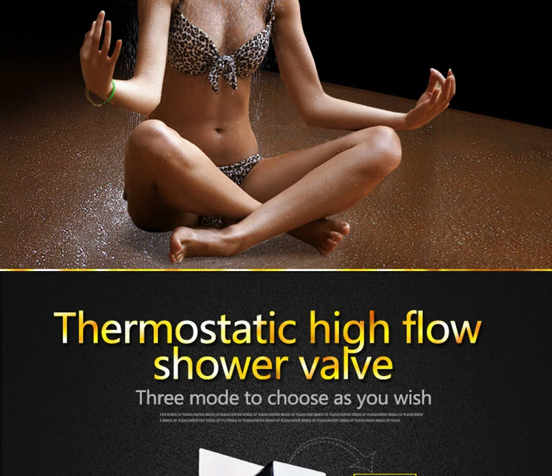 Large Ducha Shower System Thermostatic Mixer 20 Inch Led Mist Rain Shower 3 Ways Head Ceiling Shower Panel Handheld Shower Sets (10)