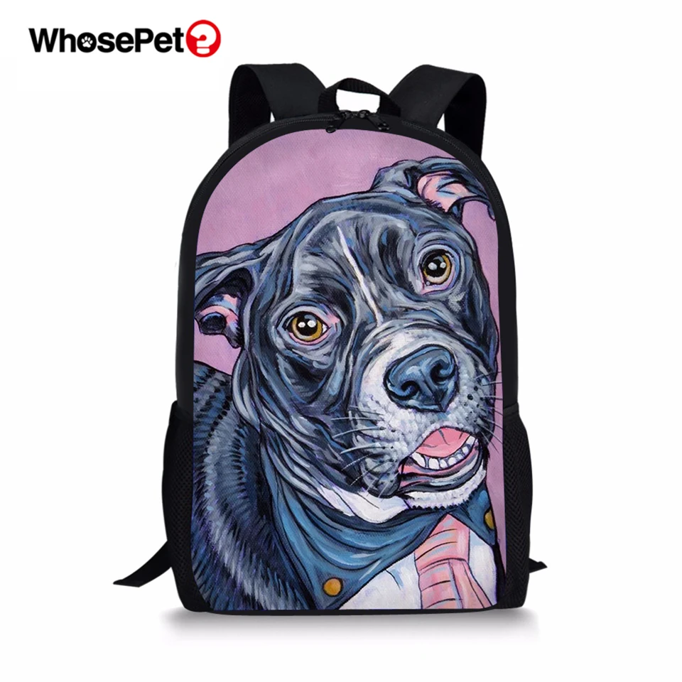 WHOSEPET Дети школьный рюкзак мультфильм бульдоги шаблон Школьный Рюкзак Kawaii