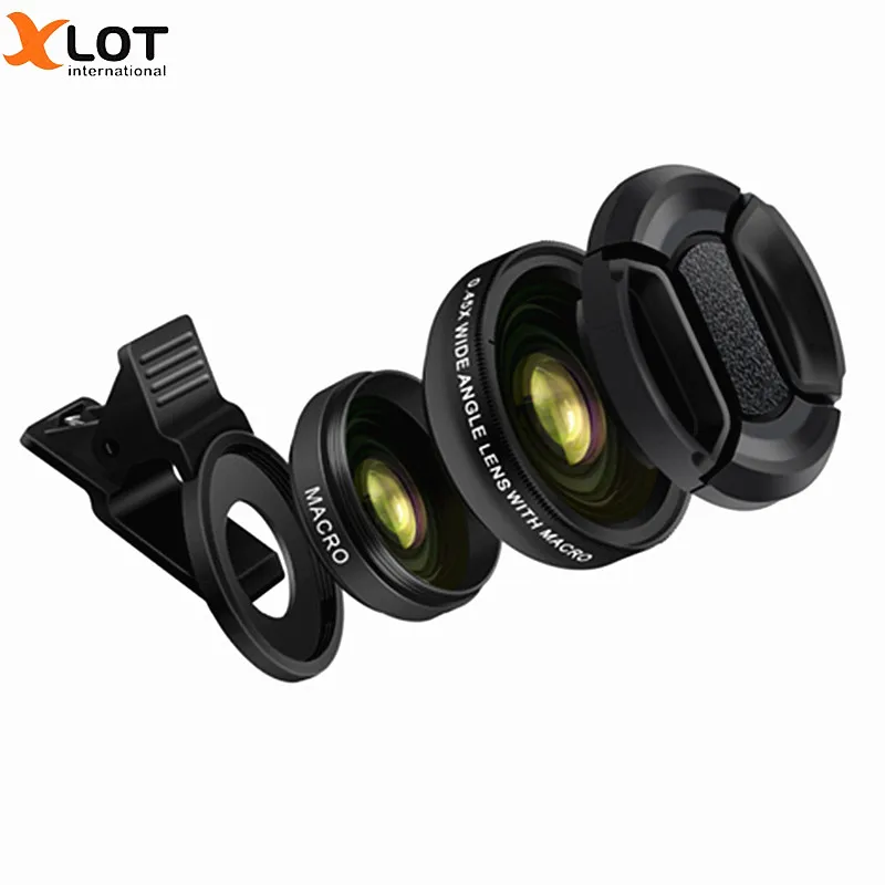 Phone Lens 2 in 1 Mobile Phone Lens 0.45X HD Wide Angle Lens+12.5X Macro Lens For Samsung Sony Smartphones 37mm Thread Clip Phone Lens (6)
