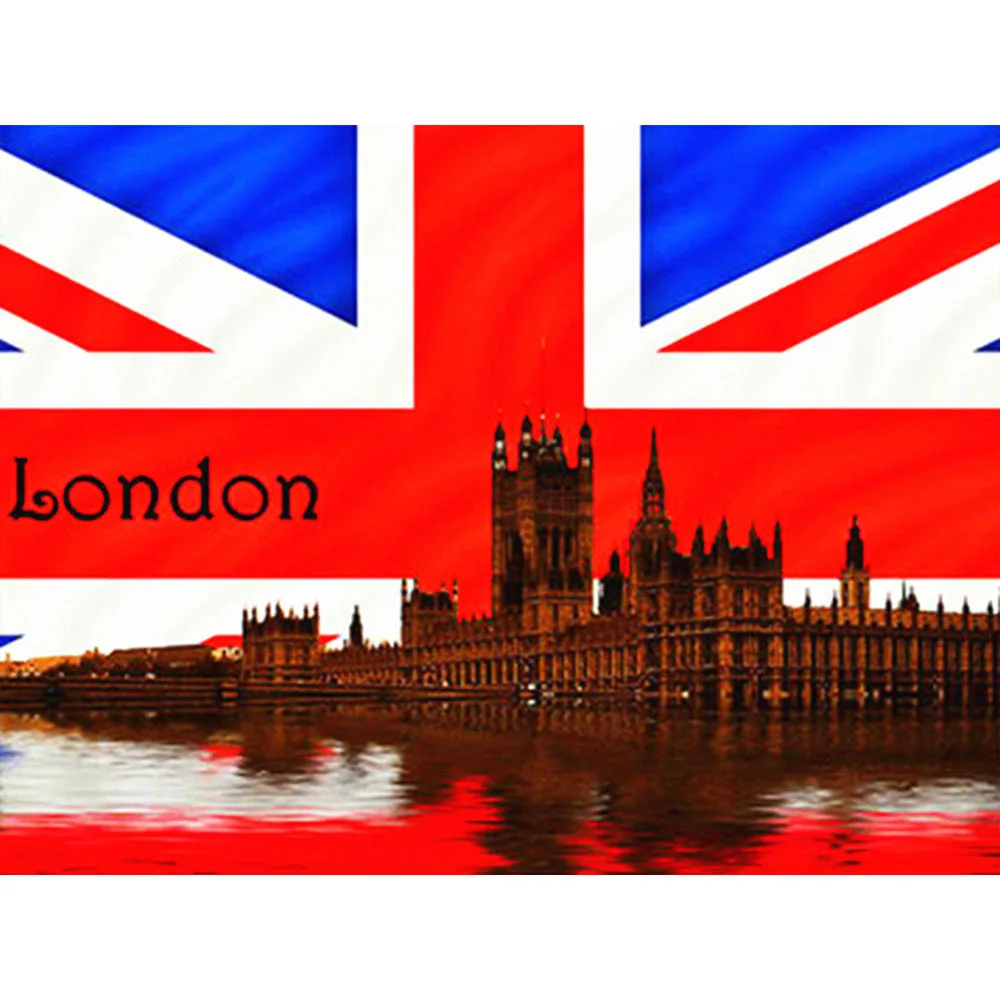 Diamond Embroidery Scenery 5d DIY Painting London Flag Full Rhinestone Mosaic Cross Stitch Sticker Home Decor | Дом и сад