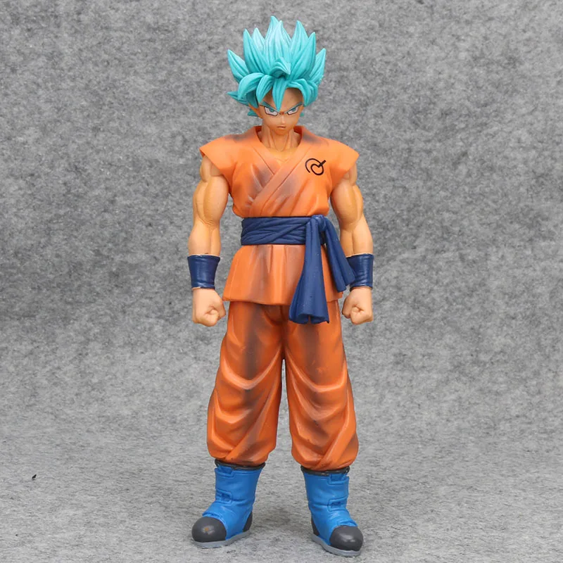 MSP Dragon Ball Z Goku фигурка игрушка Супер Саян Бог красный синий волос Сон Гоку аниме «драгонболл» Коллекционная модель игрушки куклы figuas - Цвет: blue goku bag