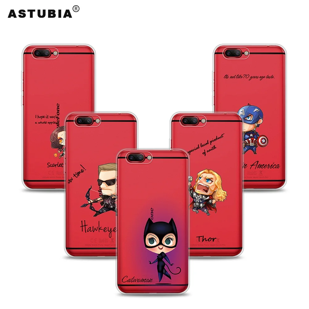 For Ulefone Gemini Pro Case S7 Mix 2 TPU Soft Clear Spiderman Iron Man Cover Power 3S Shell |