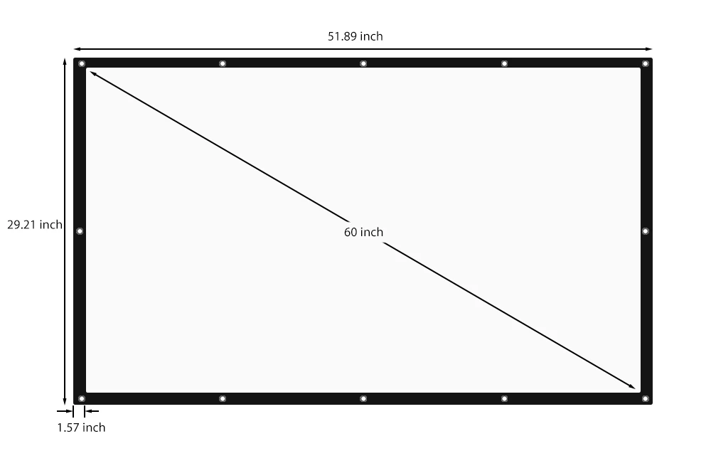 Exquizon 60 inch 169 Portable Projector Screen Plastic Projection Screen Home theater for Unic Projector Excelvan Proyector (5)