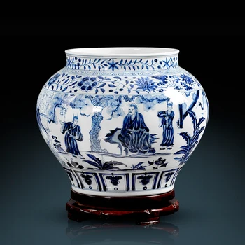 

Jingdezhen Ceramic vase Antique Hand Painted Vases Blue And White Bedroom Houses Classical Living Rooms Decor porcelain vase