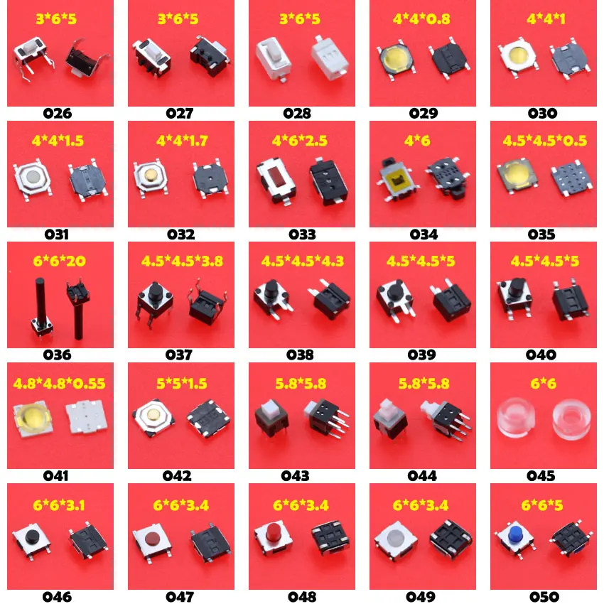 Cltgxdd Modelos Sortidas Micro Botão Tato Interruptor Reset Mini Folha Smd Dip 2*43*6 - 4*4*6*6*6*6 100 4 interruptor reset mini folha interruptor smd dip 2*4 3*6 4*4*6*6*6*6